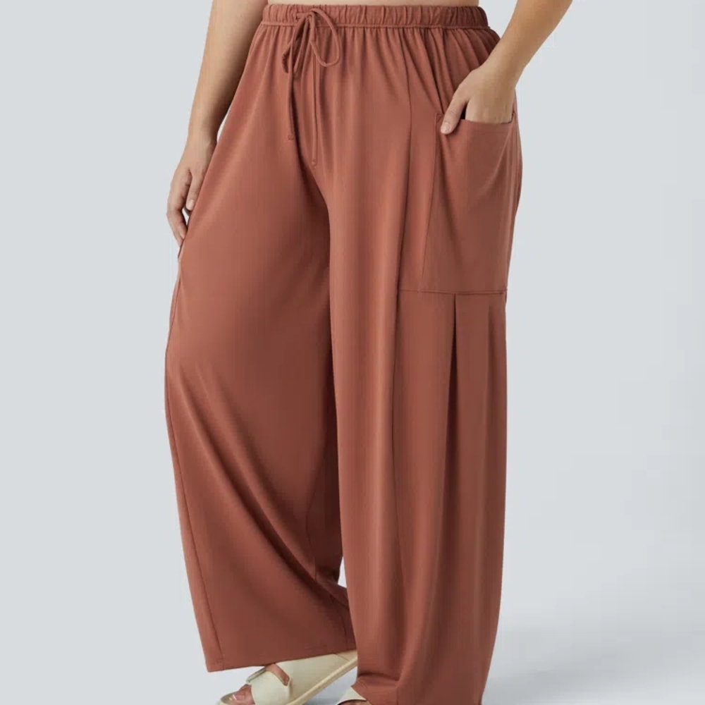 HALARA Wide Leg Pants in Terracotta